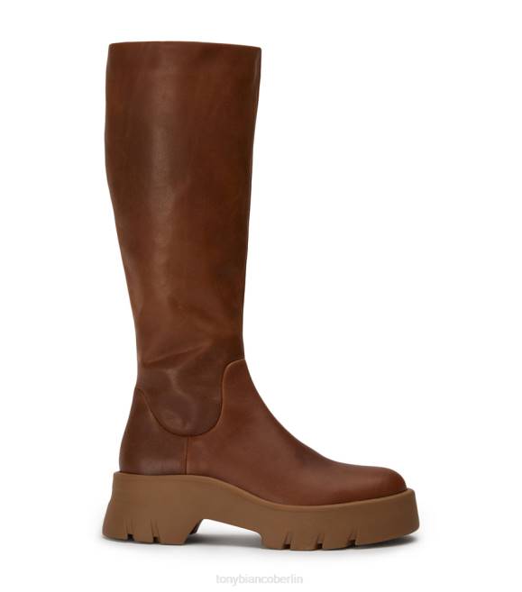 kniehohe Stiefel| de Tony Bianco Frauen Rage-Kalbsstiefel Cognac 4624420